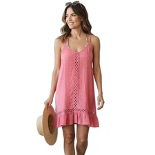 Wave Zone S/M NEW NWT Swim Cover Up Peach Pink Small Medium