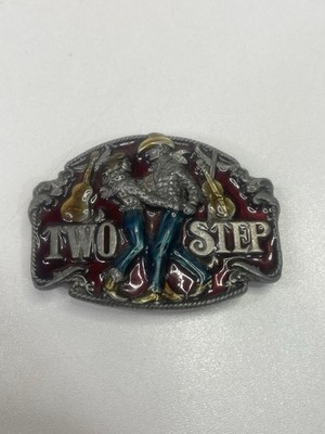 Vintage TWO STEP Gürtelschnalle 1994 Siskiyou Buckle Co. #N-7 Cowboy Western Style