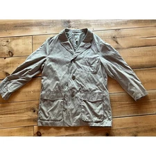 VTG Travelsmith Jacket Men's L Tan Button Down Collared Flap Pockets Style#8758 