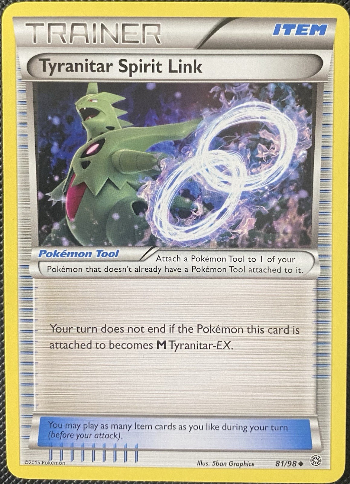 Tyranitar Spirit Link 81/98 XY-Ancient Origins Regular - Pokémon Card