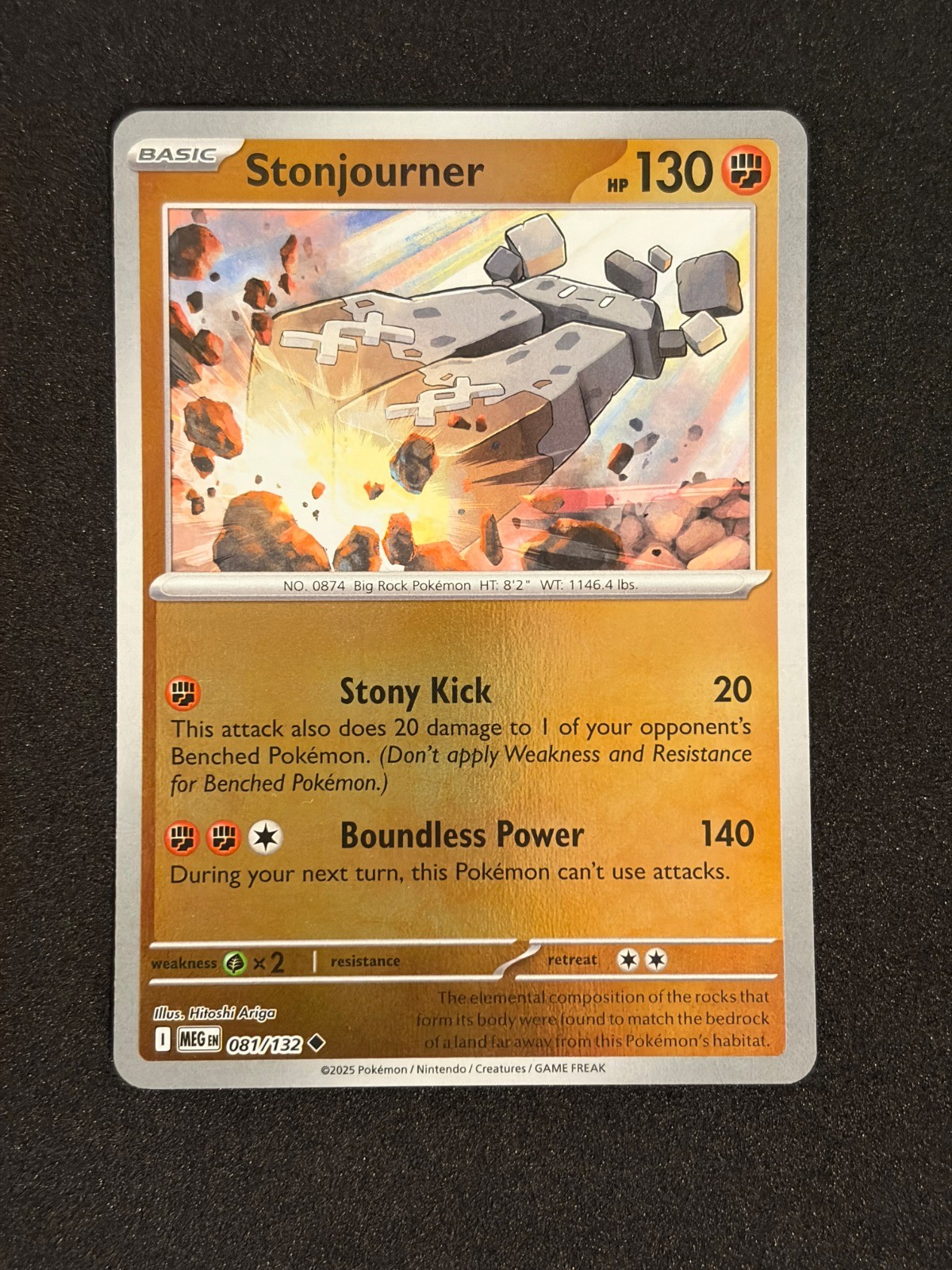 Stonjourner Reverse Holo Uncommon ME01: Mega Evolution 081/132 NM