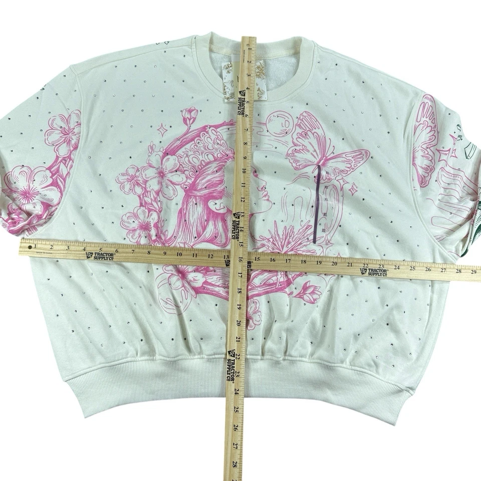 Sudadera Wicked Katie Kime Target para mujer XL buena mala gráfica Bling Pullover Foto 3 de 4