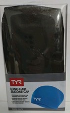 Tyr Long Hair Silicone Swim Cap - Black