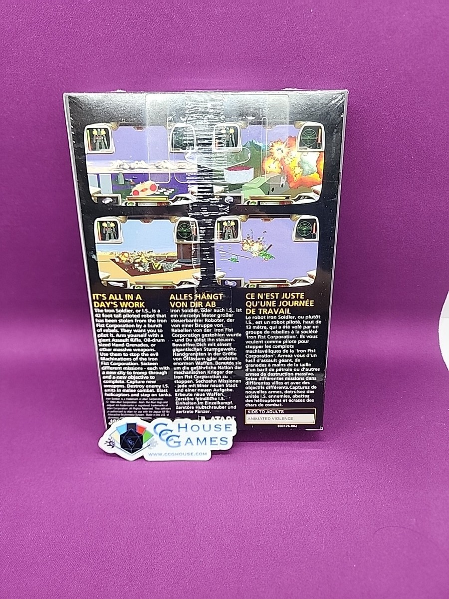 Atari Jaguar Iron Soldier New In Box NIB Sealed 1994 64-Bit