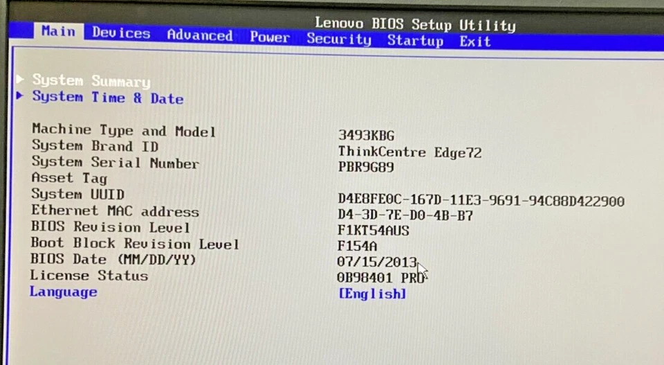 Lenovo ThinkCentre Edge72 - i3-3240 3.40GHz - 8GB RAM - 256GB SSD (OFFERS OK) - Image 2 of 4