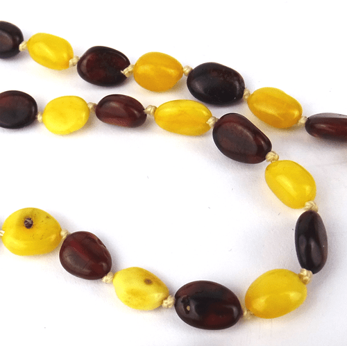 Antike Bernstein Kette Natural Baltic Butterscotch & Cherry Amber Necklace 64cm - Bild 9 von 9