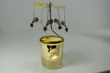 Glas Karussell Windlicht, Holy Night, Farbe gold, Glas Karussell Windlicht