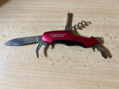 Taschenmesser Multi tool mini Werkzeug Set klein für Schlüsselanhänger rot NEU 