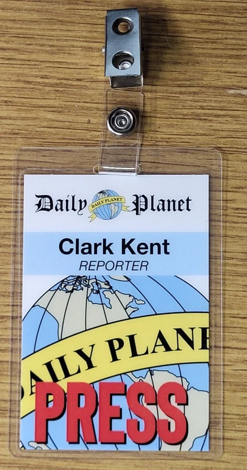 Идентификационный значок Супермена Смолвиля — ежедневная планета Кларка Кента, репортер, косплей - Изображение 2 из 2
