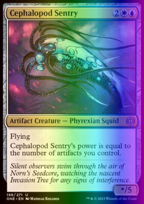 MTG Cephalopod Sentry (198/530) Phyrexia All Will Be One LP FOIL