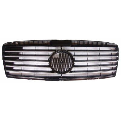 Front Grille For Mercedes Benz W210 1995-1999 E320 Black + Chrome Sport Type