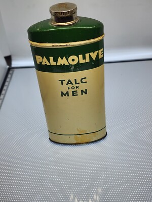 Vintage Palmolive Talc For Men Advertising Tin Shaving