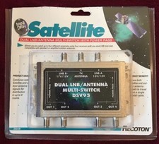 Satellite Dual LNB/Antenna Multi-Switch With Power Pass DSV95 New
