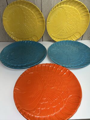 Arlington Design Large serving platter 12 in Embossed figural Fish