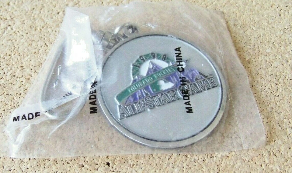 1998 All-Star Game Colorado Rockies Coors Field metal disk key ring - Image 4 of 4