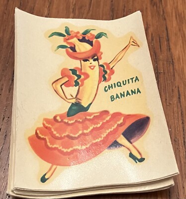 1948 (?) Kellogg's Corn Flakes CHIQUITA BANANA TRANSFER premium set of 17 unused