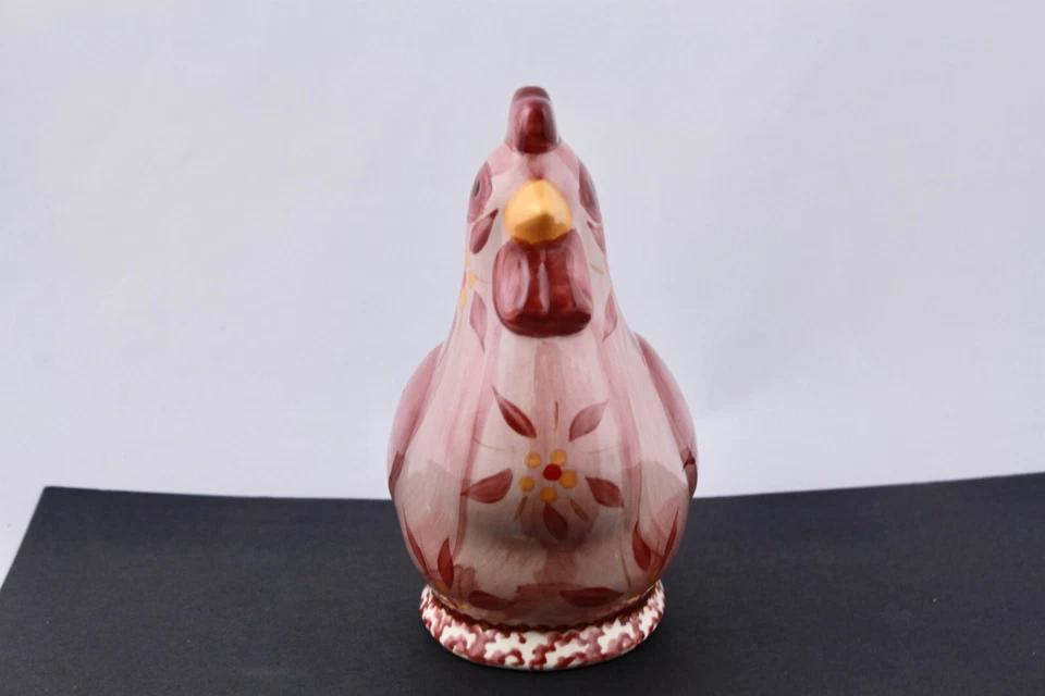 TEMPTATIONS ROOSTER MEASURING SPOONS RED FLORAL PATTER NO SPOONS - Image 2 of 4