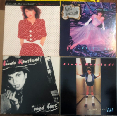 LOT O 4 LINDA RONSTADT 12'' VINYL LIVING IN THE USA MAD LOVE WHATS NEW GET CLOSER