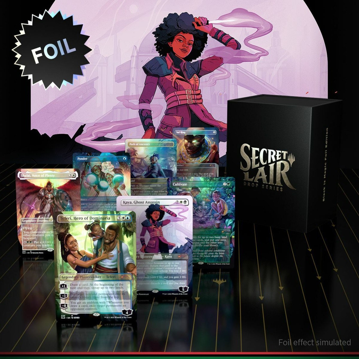 mtg secret lair black is magic foil 新品 Magic The Gathering - Secret Lair Black is Magic Foil
