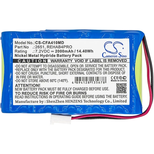 REHAB4PRO Battery for Cefar Myo 4 Activ 4 Rehab 4 Pro Bodymax Trainer (NGSF4) - Picture 3 of 4
