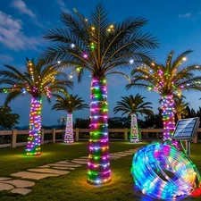 39FT Solar Rope Lights Outdoor Waterproof LED Garden Fairy Light PVC Tube Light