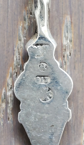 Cross of Malta 8 Pointed Firefighter's Cross Antique 917 Silver Souvenir Spoon - Picture 7 of 10