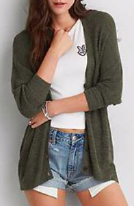 green boyfriend cardigan