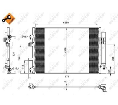 Kondensator, Klimaanlage EASY FIT NRF 350209 für Ford