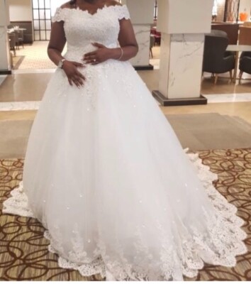 size 16 ivory ballgown wedding dress | eBay