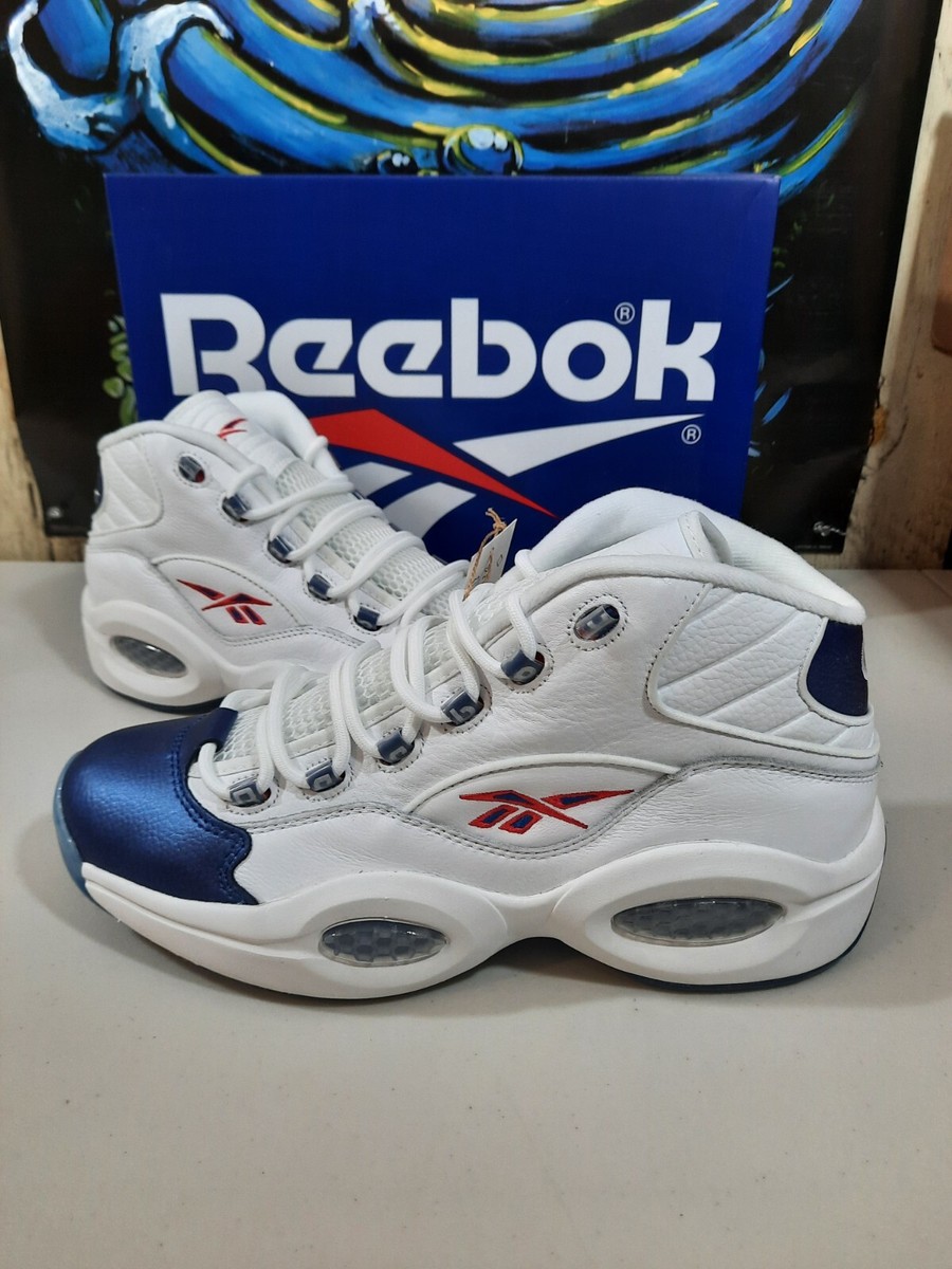 2022 Reebok Question Mid Blue Toe Allen Iverson 11.5 | eBay