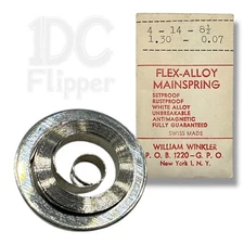 Mainspring 1.30 x 0.07 x 8.5 Alloy Watch Part Denn. 4 x 14 x 8 1/2 NOS Read!