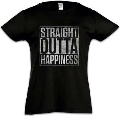 Straight Outta Happiness Kinder Mädchen T-Shirt The Twilight Fun La Zone