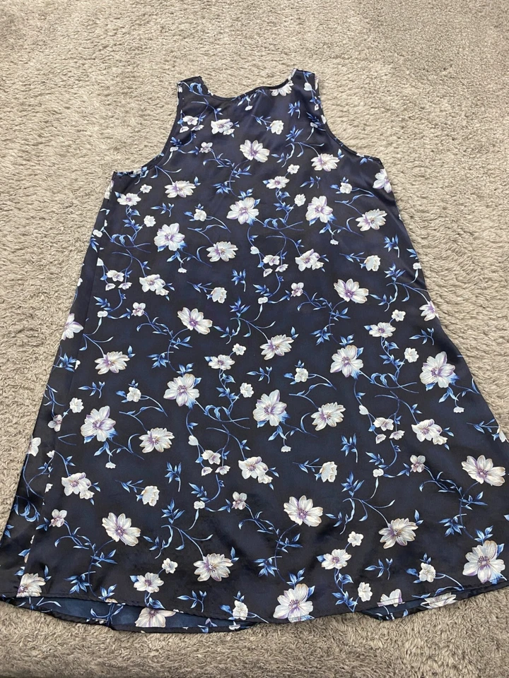 De Colección Barbizon Camisón Mujer Grande Líquido Satén Maxi Estampado Floral Vestido Sin Mangas EE. UU. Foto 2 de 4