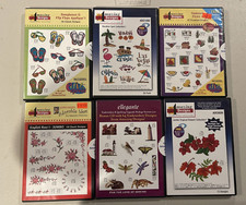 9 - Lot of 6 Amazing Designs Machine Embroidery Designs CDs Vacation