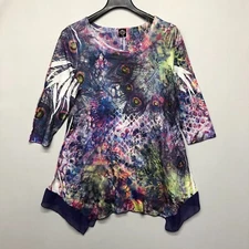 NWT Cal Style Women Blouse Top Shirt Size Large Polyester Floral B240 -27