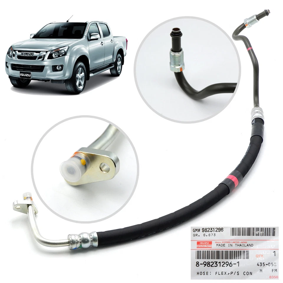 Genuine Black Pipe Hoses Oil Power Input Fits Isuzu D-Max Holden Rodeo 2012 2018 - image 2 of 4