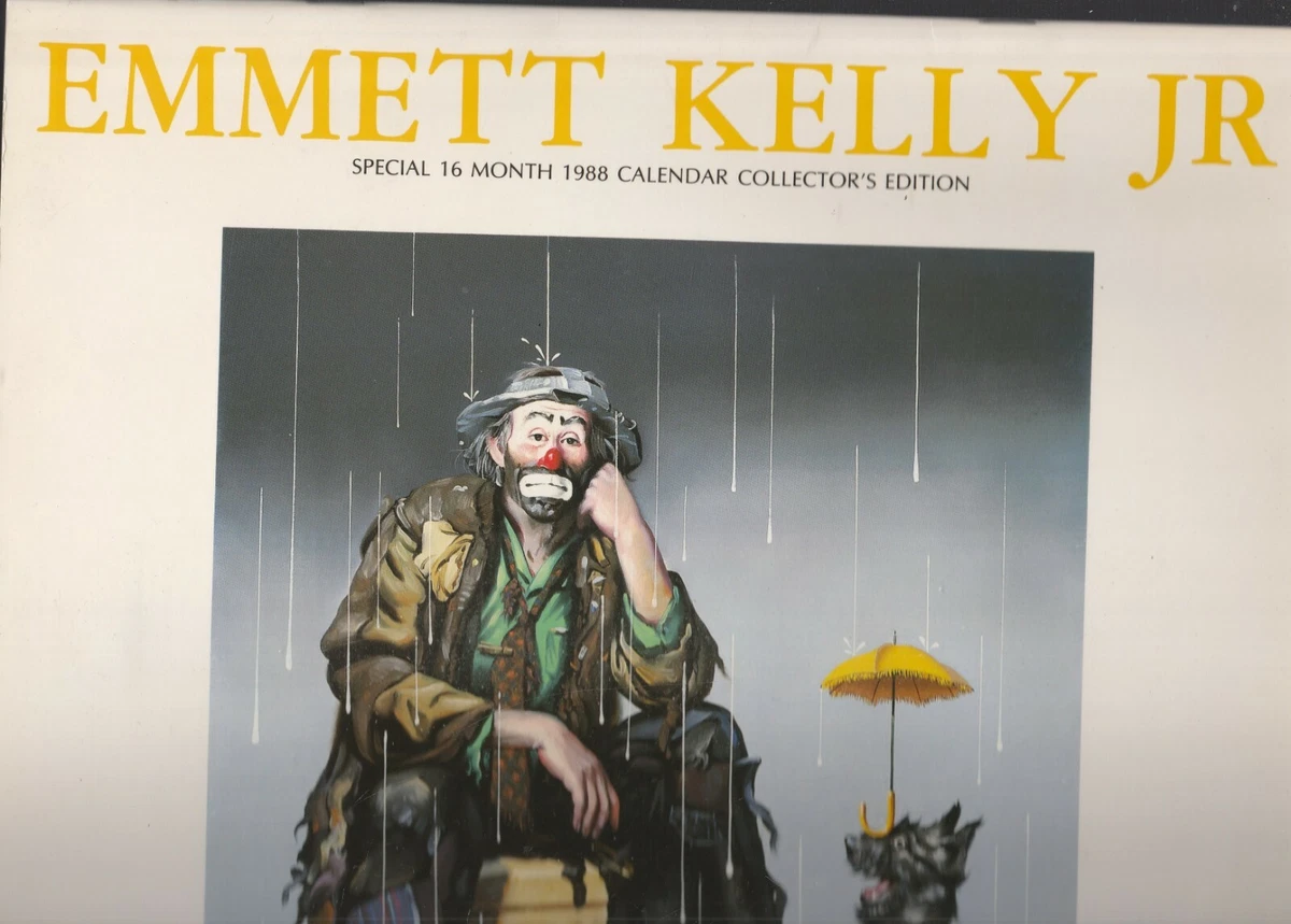 EMMETT KELLY JR 16 MONTH CALENDAR,SEPTEMBER 1987-DECEMBER 1988 | eBay