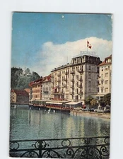 Postcard Hotel Balances-Bellevue Lucerne Switzerland
