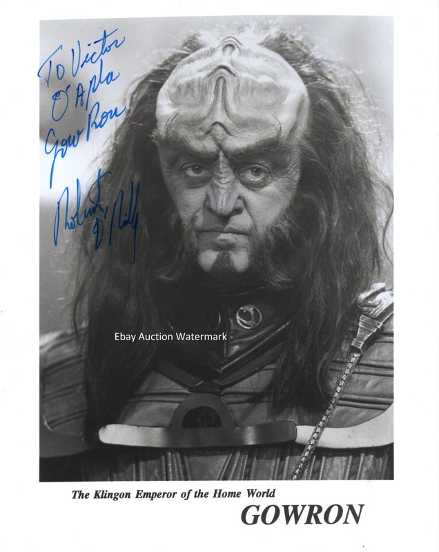 Robert O'Reilly Signed 8x10 Inch Photo Autographed Signature Star Trek TNG 