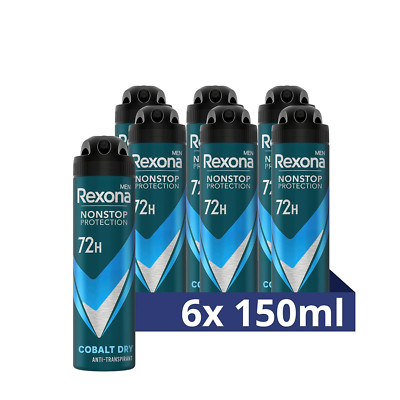 Rexona Men Nonstop Protection Deospray Cobalt Dry 72h Antitranspirant 6x 150 ml
