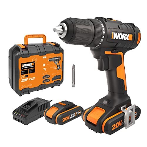 WORX - Trapano avvitatore senza fili 20 V-2 Ah- 40 Nm ⌀13 mm- WX108 (C6k)