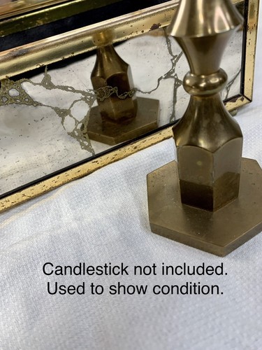 Vintage Verre Eglomise verspiegelte Schatulle Glas gold geädert Kunst Schmuck rauchig 1940er - Bild 9 von 15