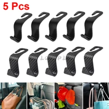 5Pcs Car Seat Back Headrest Hooks Hanger Holder Hook for Bag Purse Cloth Grocery
