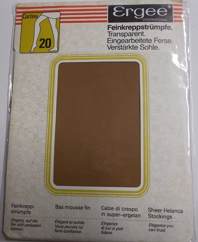Ergee Strapsstrümpfe 20den Gr. I 81/2-9 (35-37) - Farbe nerz oder Biber - Bild 1 von 1
