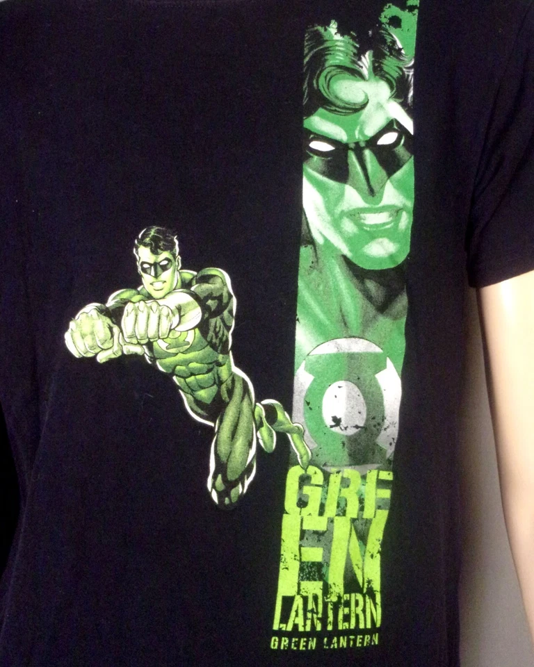 vintage 90s 00s Y2K rare Six Flags DC Comics Green Lantern T-Shirt Superhero S - Image 2 of 4