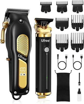 Ufree Hair Clippers for Men, Clippers and Trimmers Set, Cordless Barber Clippers