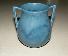 Rookwood Pottery #63 Matte Blue Two-Handled Vase 1927