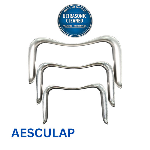 3x AESCULAP Sims DBL Ended Vaginal Speculum's EL407R 5" EL408R 6" EL409R 6-7/8"