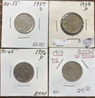 Lot Of 4 Buffalo Indian Head Nickels
