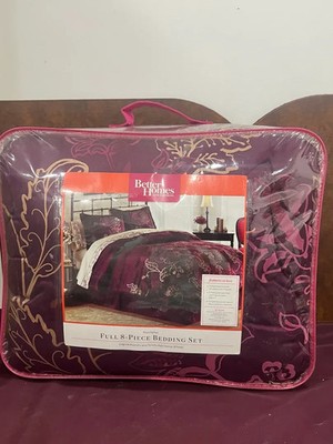 Better Homes & Gardens Plum Parfait Full 8-Piece Bedding Set- New